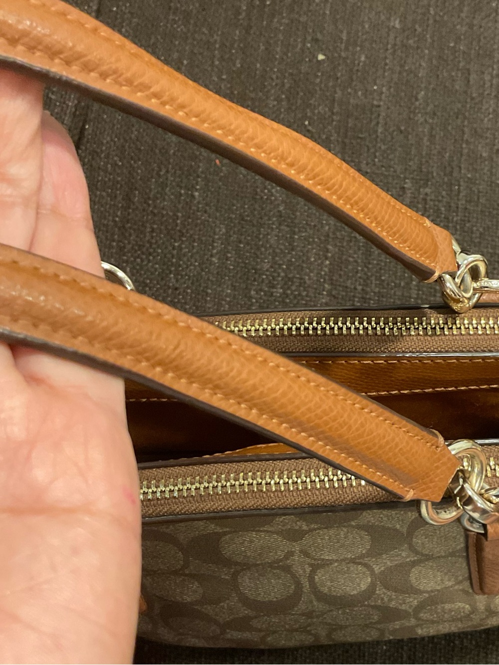 EUC Coach Small Christy Signature Canvas Tote - CLL1001 - Picture 11 of 15